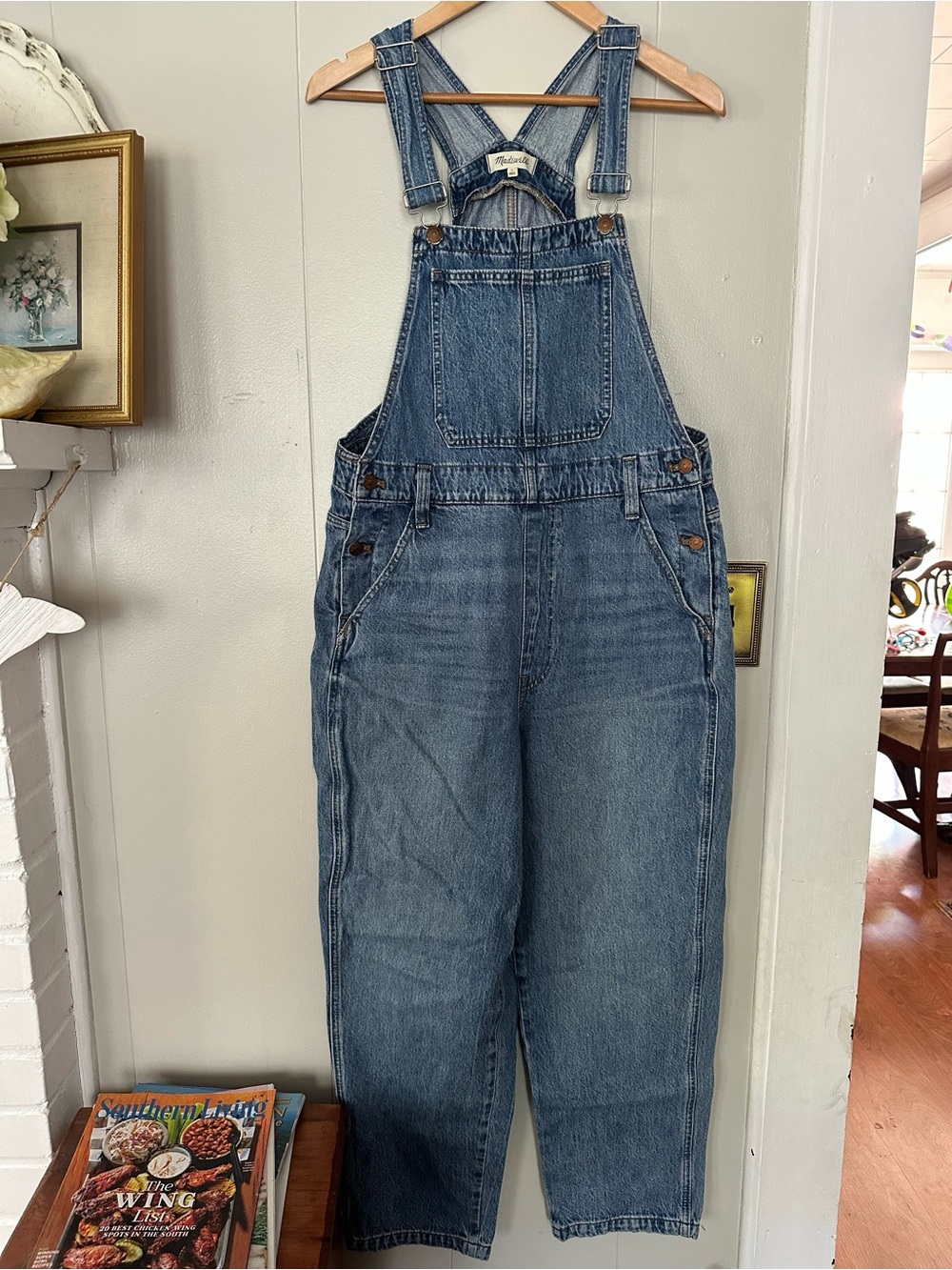 Madewell Classic Denim Overalls Size Large